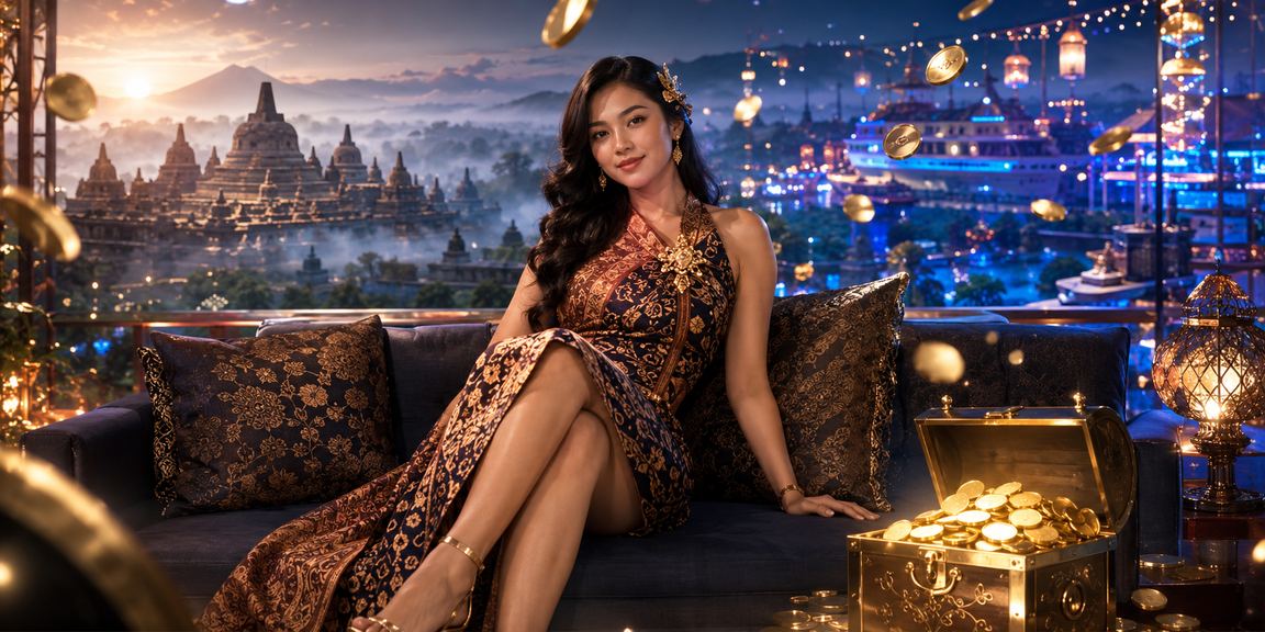 Suasana festival casino yang meriah dengan lampu warna-warni dan kerumunan pengunjung