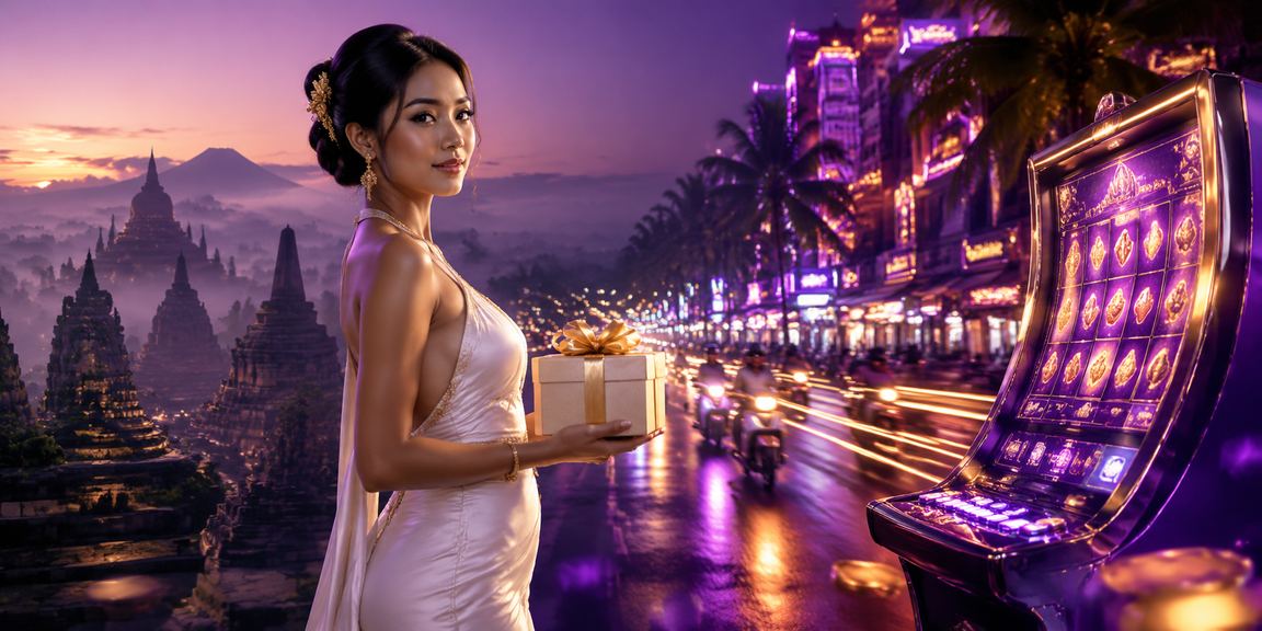 Tampilan game slot neon modern dengan grafis menakjubkan